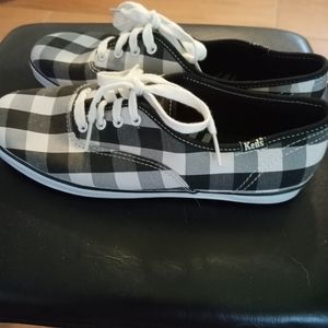 Adorable Black and White Checkered Brand New Keds